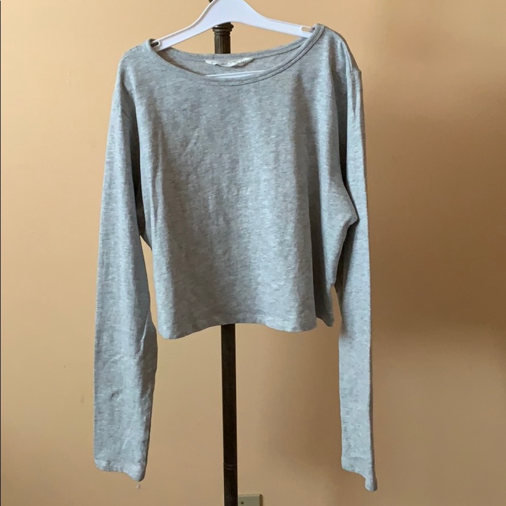 Bluenotes Grey Crop Top